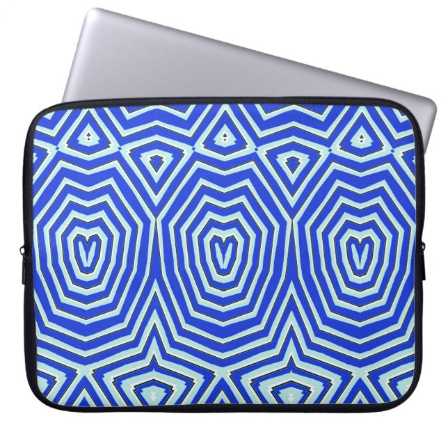 Capa Para Notebook Electronic Bag, um chavão clássico, design azul (Frente)