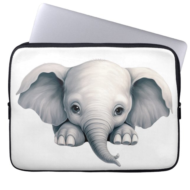 Capa Para Notebook Elefante Espiando (Frente)