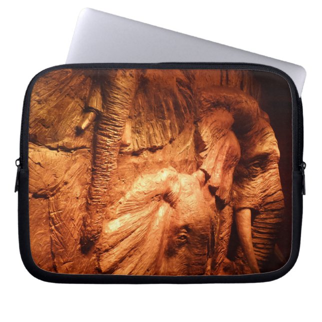 Capa Para Notebook Elefantes Neoprene Bolsa de laptop de 10 polegadas (Frente)