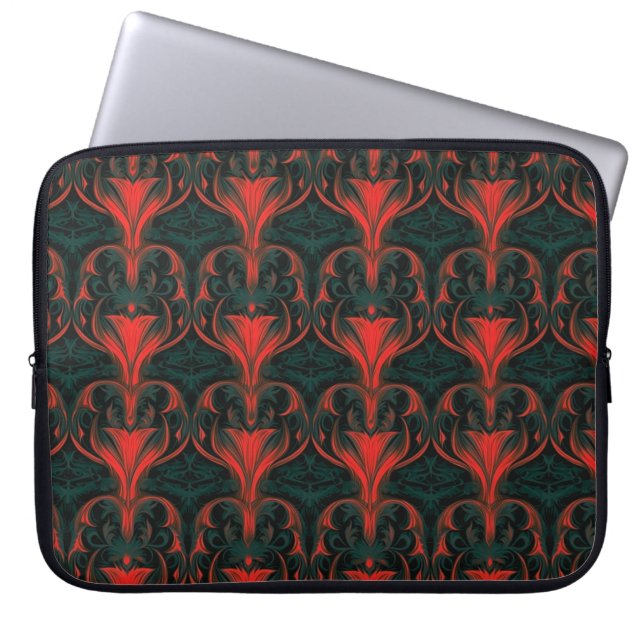 Capa Para Notebook Elegância Barroca Flamejante (Frente)