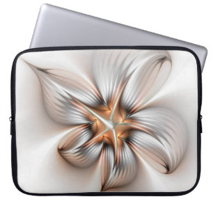 Capa Para Notebook Elegância Floral Moderna Abstrato de Arte Fractal