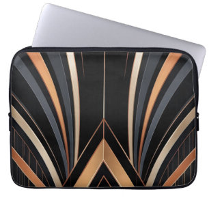 Capa Para Notebook Elegância Geométrica Metálica Art Déco