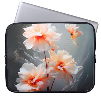 Capa Para Notebook Elegant Abstract Blush Flower Misty Flow