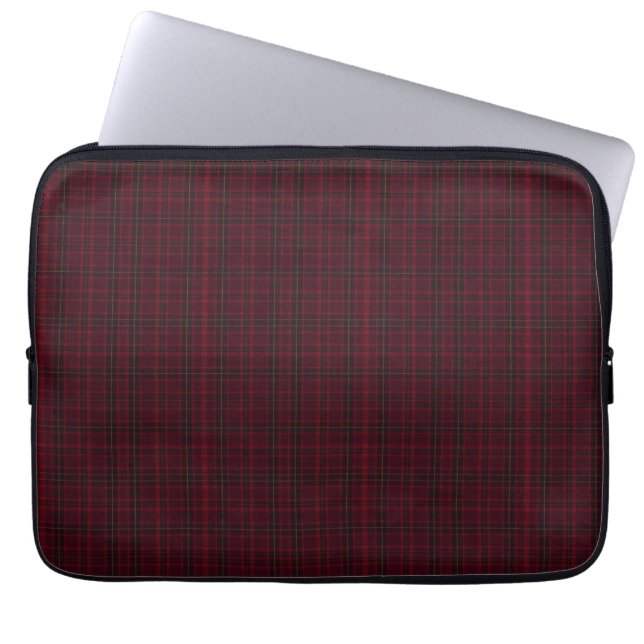Capa Para Notebook Elegant Burgundy Tartan (Frente)