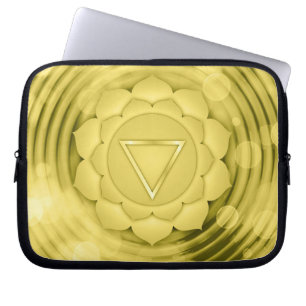 Capa Para Notebook Elegant Gold Chakra Zen Yoga Spiritual Meditation