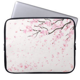 Capa Para Notebook Elegant Pink Cherry Blossom Floral Laptop Sleeve