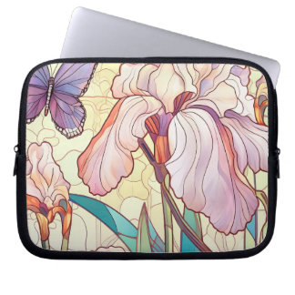 Capa Para Notebook Elegante Art Nouveau Vidro Iris Butterfly