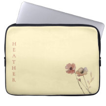 Elegante Boho Aquarela Flor Silvestre Borboleta Be