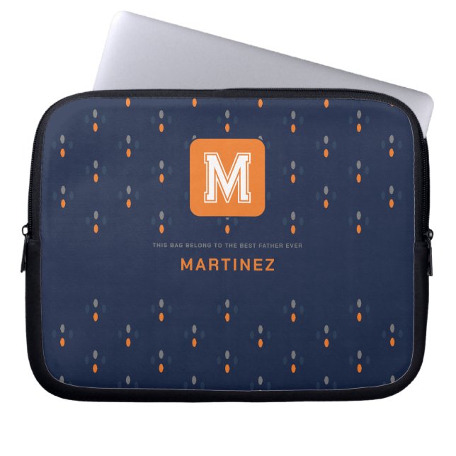 Capa Para Notebook Elegante Capinha de Laptop Azul Marinho (Frente)