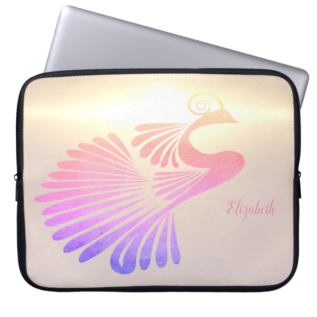 Capa Para Notebook Elegante Chic Peacock (Frente)