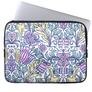 Capa Para Notebook Elegante de Natureza Colorida da Flor de Água