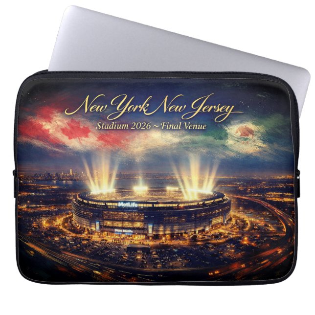 Capa Para Notebook Elegante Estádio de Nova York Sede da Copa do Mund (Frente)