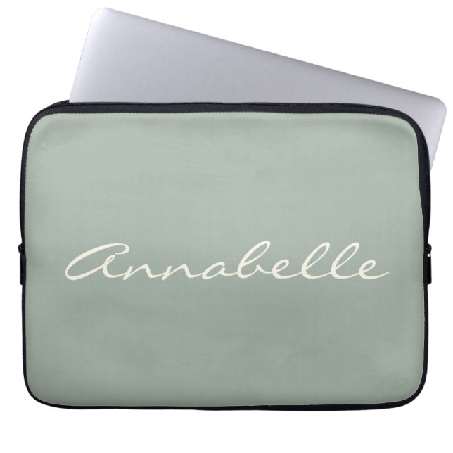Capa Para Notebook Elegante Estojo Personalizado de Laptop em Verde S (Frente)