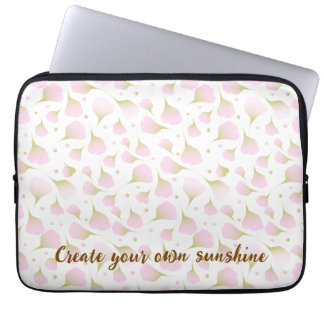 Capa Para Notebook Elegante Estojo Rosa Pó Personalizado Com Citação