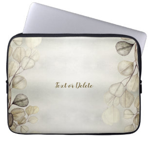 Capa Para Notebook Elegante Eucalyptus Foliage Shiny Ouro de Aquarela