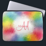 Capa Para Notebook Elegante Moderno Colorido Monograma Modelo Rainbow<br><div class="desc">Elegante Moderno Colorida Monograma Modelo Arco-Íris Abstrato Adicionar Seu Texto Cor Amarelo Azul Cor-de-rosa Verde Vermelho Cor-de-Rosa Vermelho Saco Eletrônicos Roxo.</div>