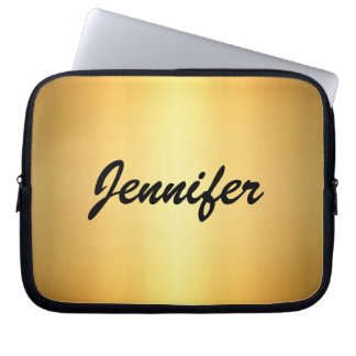 Capa Para Notebook Elegante Moderno Script Personalizado Metálico Dou