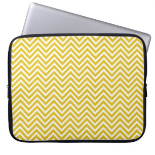 Capa Para Notebook Elegante, moderno, tendência em amarelo xadrez