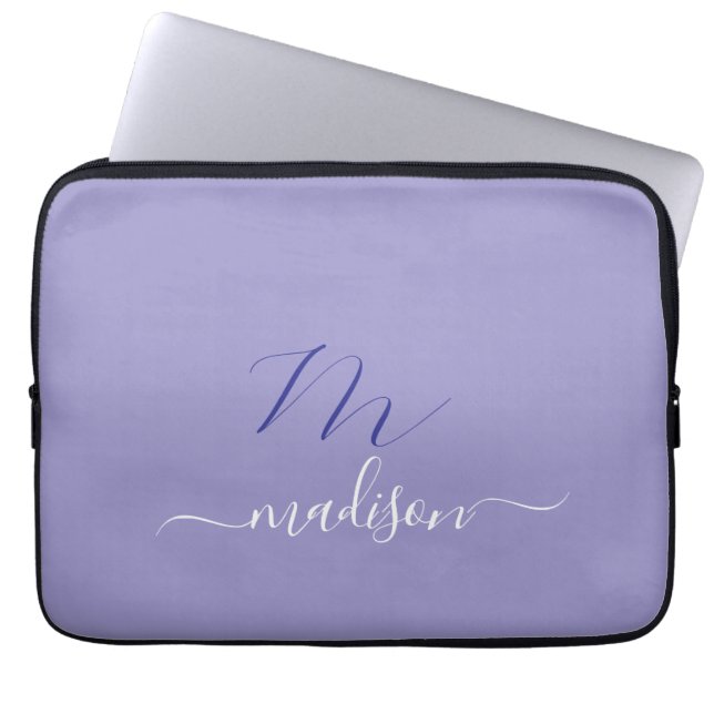 Capa Para Notebook Elegante Monograma Roscas Roxas Escritório Escola (Frente)