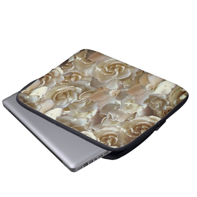 Capa Para Notebook Elegante Rosa Floral Padrão Petal (Frente Inferior)