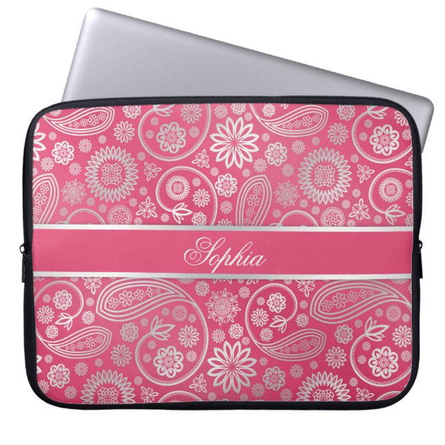 Capa Para Notebook Elegante trendy paisley floral (Frente)