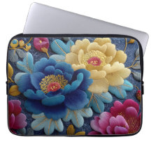 Elegante Visual com Bordado Floral Peônia Vintage