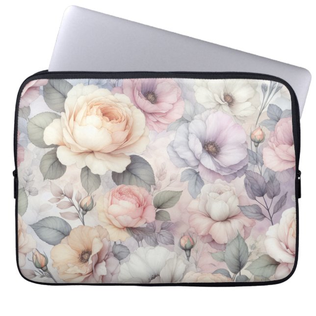 Capa Para Notebook Elegantes Flores de Rosa (Frente)