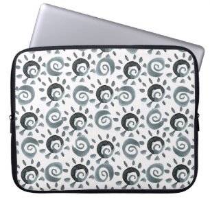 Capa Para Notebook Elementos decorativos de aquarelas, versáteis sem