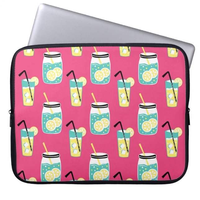 Capa Para Notebook Elementos ecéticos de Verão, fundo sem costura vin (Frente)