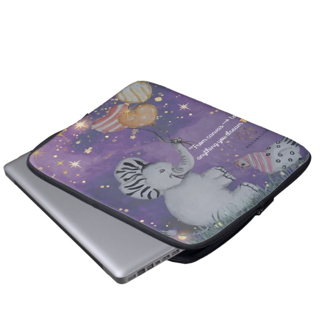 Capa Para Notebook "Elephant & Polka Hen" Boganhues Impressão (Frente Inferior)