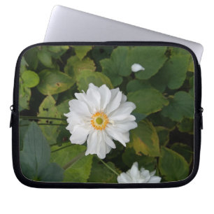 Capa Para Notebook Eletrônicos da Flor Branca