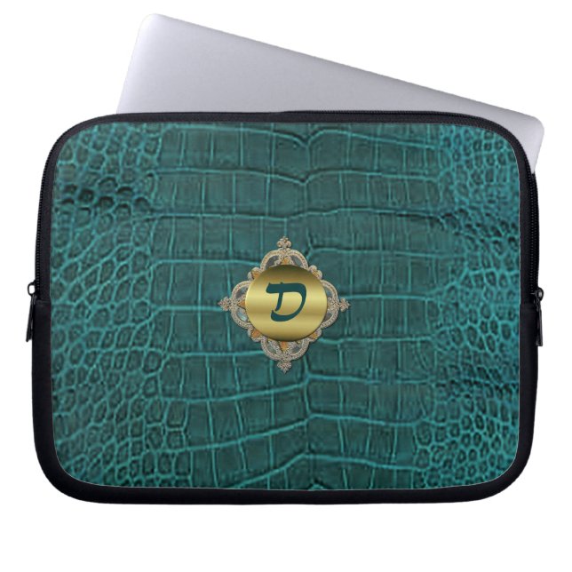 Capa Para Notebook Eletrônicos de Alligador Faux Bag (Frente)