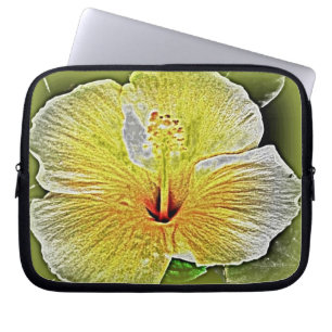Capa Para Notebook Eletrônicos de Hibiscus Amarelo