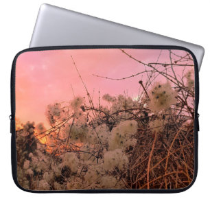 Capa Para Notebook Eletrônicos De Inverno De Sunset E Vinhas De Clema