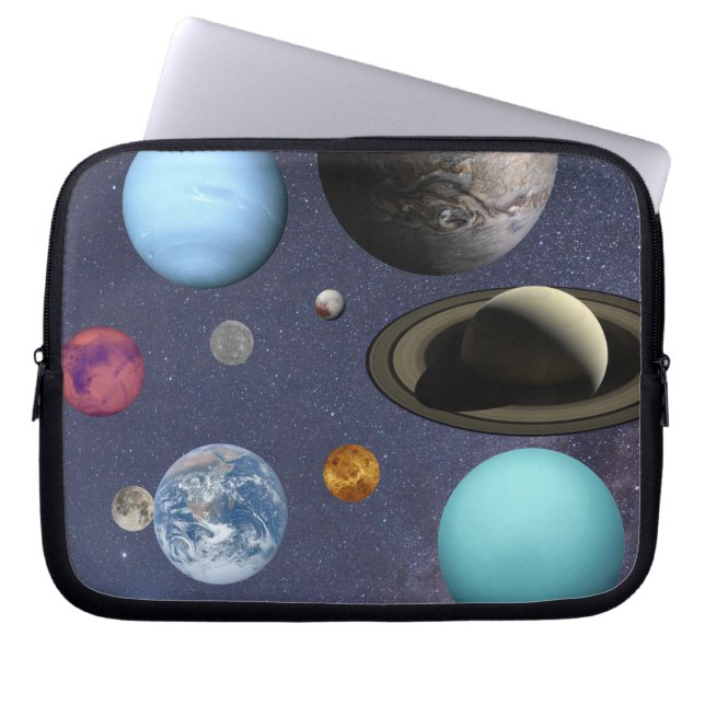 Capa Para Notebook Eletrônicos de planetas do sistema solar (Frente)