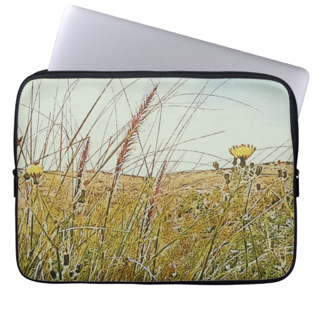 Capa Para Notebook Eletrônicos "Flores selvagens" (Frente)