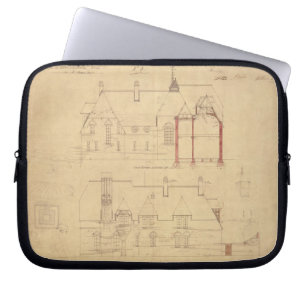 Capa Para Notebook Elevações para a casa vermelha, charneca de Bexl