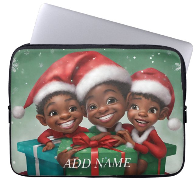 Capa Para Notebook Elf Afro-Americano (Frente)