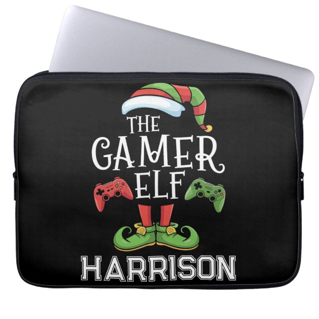 Capa Para Notebook Elfo Gamer Personalizado Vídeo Natal Jogos  (Frente)