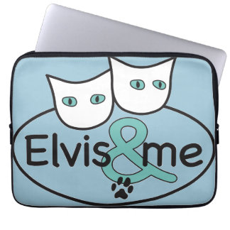 Capa Para Notebook "Elvis & mim" 13" - 14" luz - a bolsa de laptop