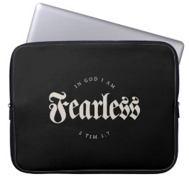 Capa Para Notebook Em Deus, eu sou infeliz 2 Tim 1:7, cristão