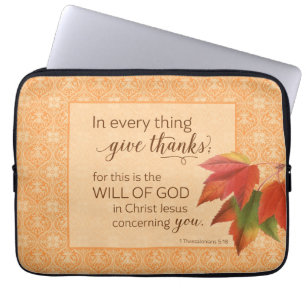Capa Para Notebook Em Todas as Coisas Dai Graças - 1 Tes. 5:18