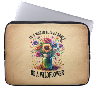 Capa Para Notebook Em Um Cheio Mundial De Rosas Ser Uma Flor Selvagem
