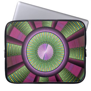 Capa Para Notebook Em volta de e arte decorativa moderna colorida do