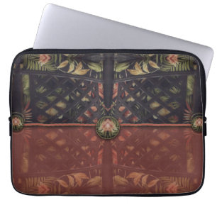 Capa Para Notebook Embreagem tropical do Latticework