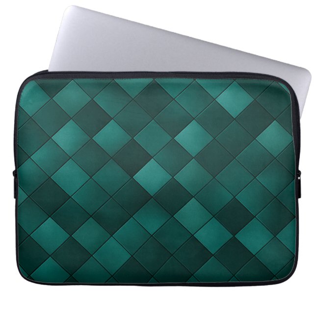 Capa Para Notebook Emerald Tile Pattern – Modern Luxury (Frente)