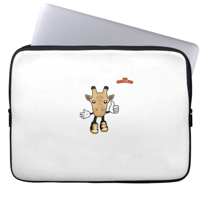 Capa Para Notebook emoji animais girafa para cima (Frente)