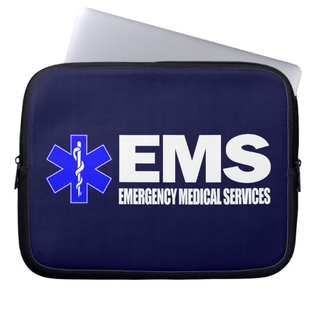 Capa Para Notebook EMS - Serviços médicos de emergência (Frente)