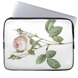 Capa Para Notebook Encantadora Botânica Rosa Branca