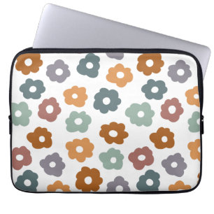 Capa Para Notebook Encanto Boho Retro Florais Terrosos e Botânico